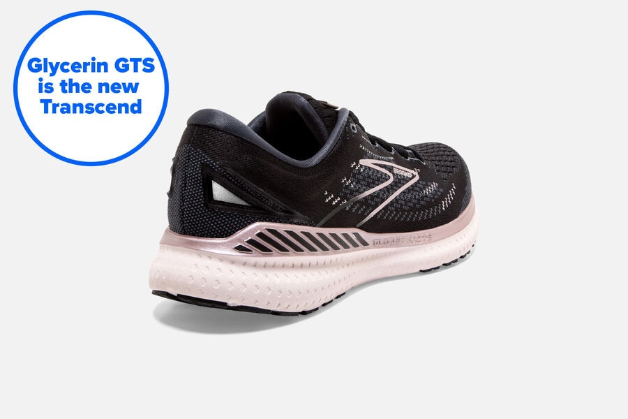 Brooks Glycerin Gts 19 Road Loopschoenen Dames - Zwart/Roze - 890532BAJ